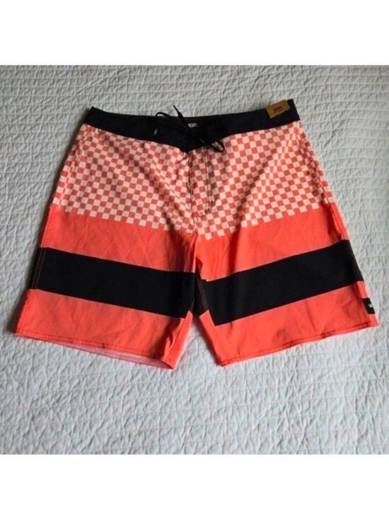 Vans Other - Vans Era Men Boardshorts Orange Black And White New 072026